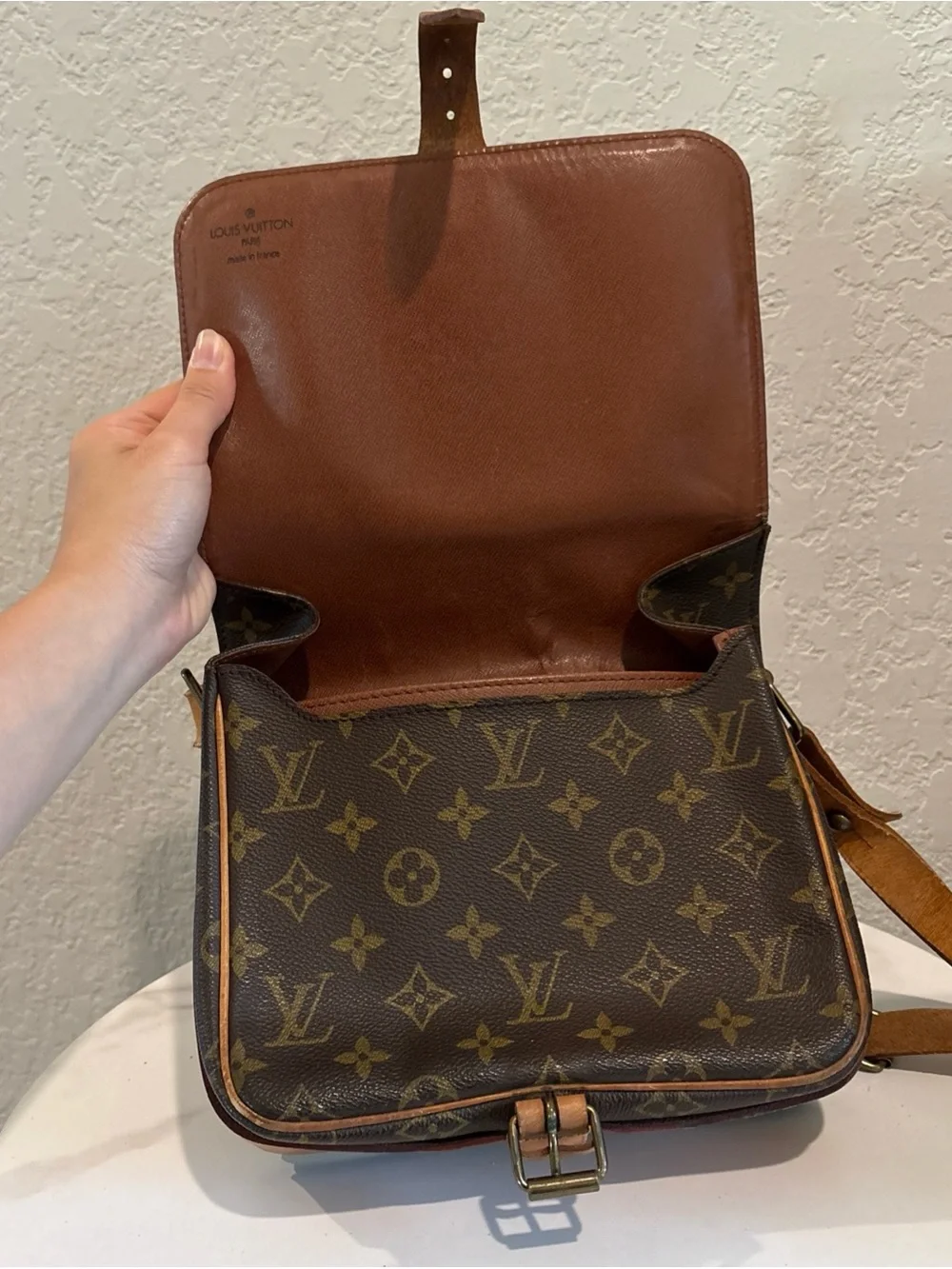 Louis Vuitton SL8906 MM Shoulder Bag Cartouchiere Brown Monogram LV - Picture 3 of 14